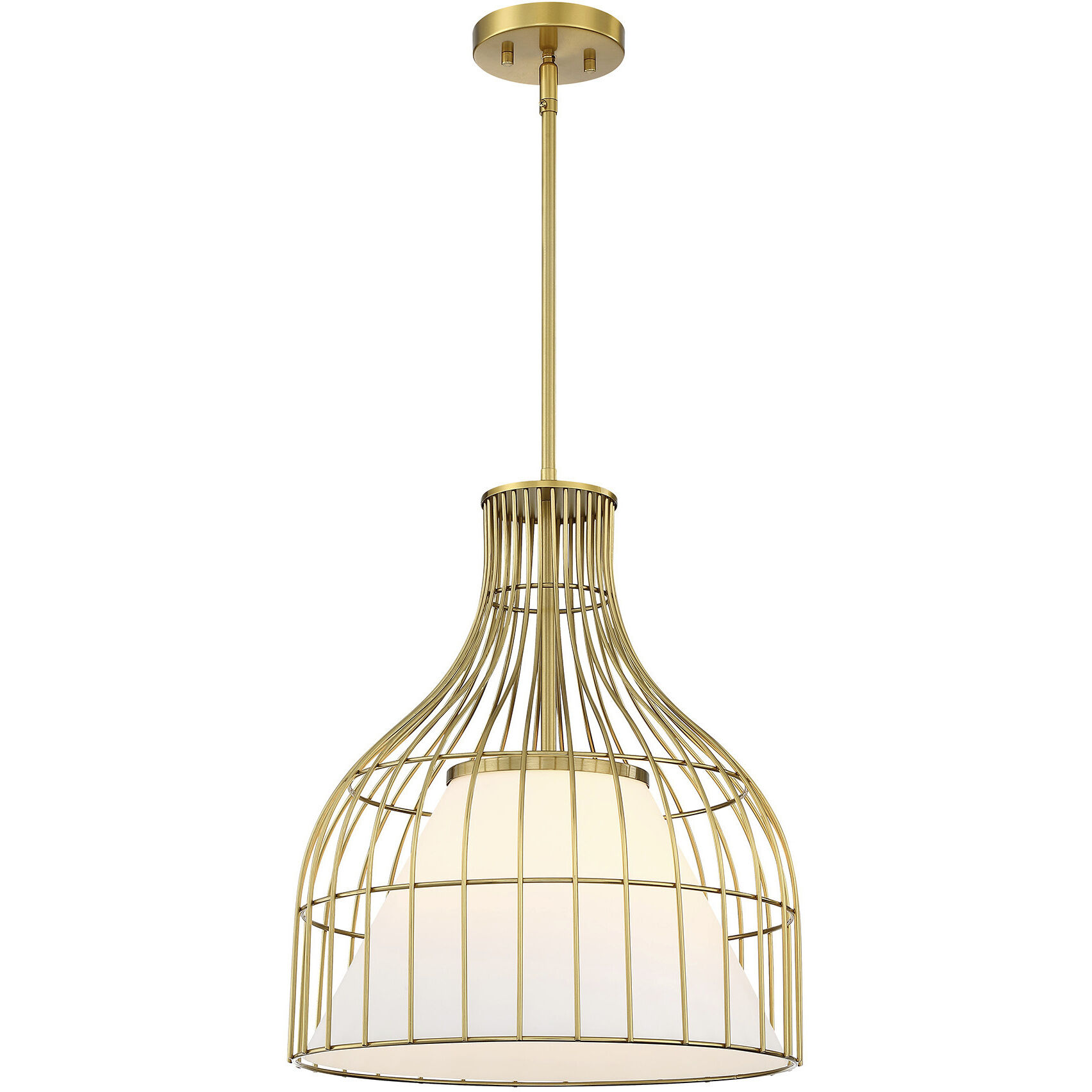 Evensong LED 15.75 inch Brushed Gold Pendant Ceiling Light
