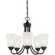 Malone 5 Light 20 inch Matte Black Chandelier Ceiling Light