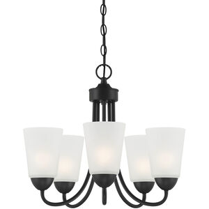 Malone 5 Light 20 inch Matte Black Chandelier Ceiling Light