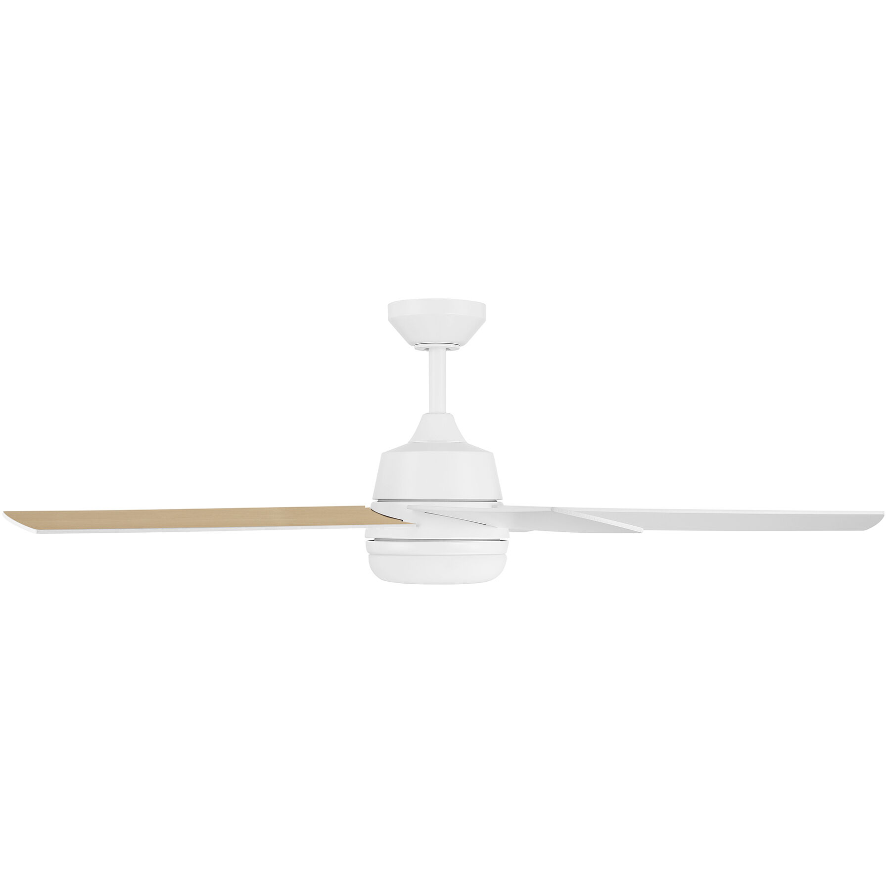 Astrea 52 inch Matte White with Reversible Matte White/Blonde Maple Blades Smart Color Fan
