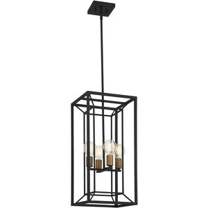 Within 4 Light 12 inch Matte Black Pendant Ceiling Light