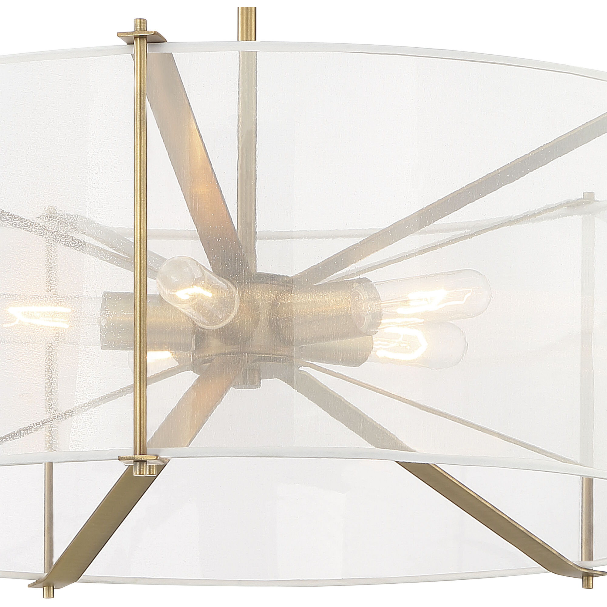 Daybreak 5 Light 26 inch Old Satin Brass Pendant Ceiling Light