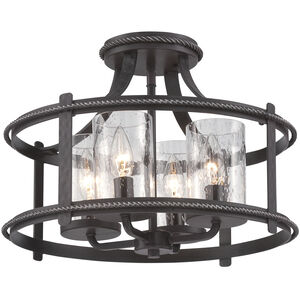 Palencia 4 Light 16 inch Artisan Pardo Wash Semi-Flush/Pendant Ceiling Light, Convertible to Pendant