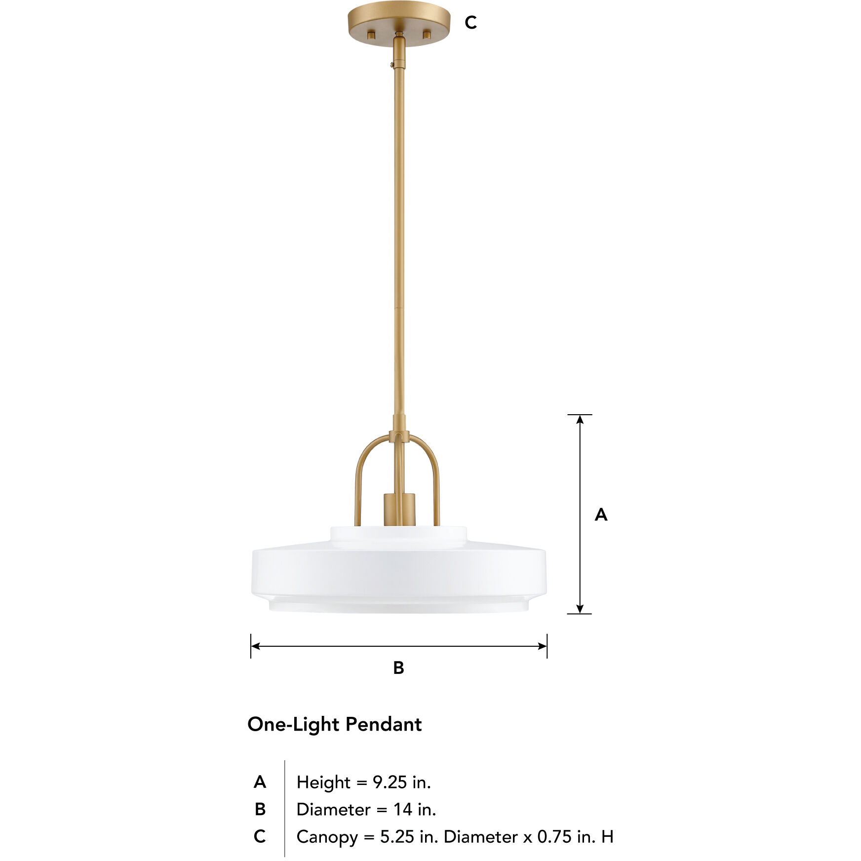 Odea 1 Light 14 inch Matte White Pendant Ceiling Light