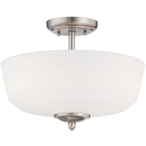 Darcy 3 Light 16 inch Brushed Nickel Semi-Flush Ceiling Light