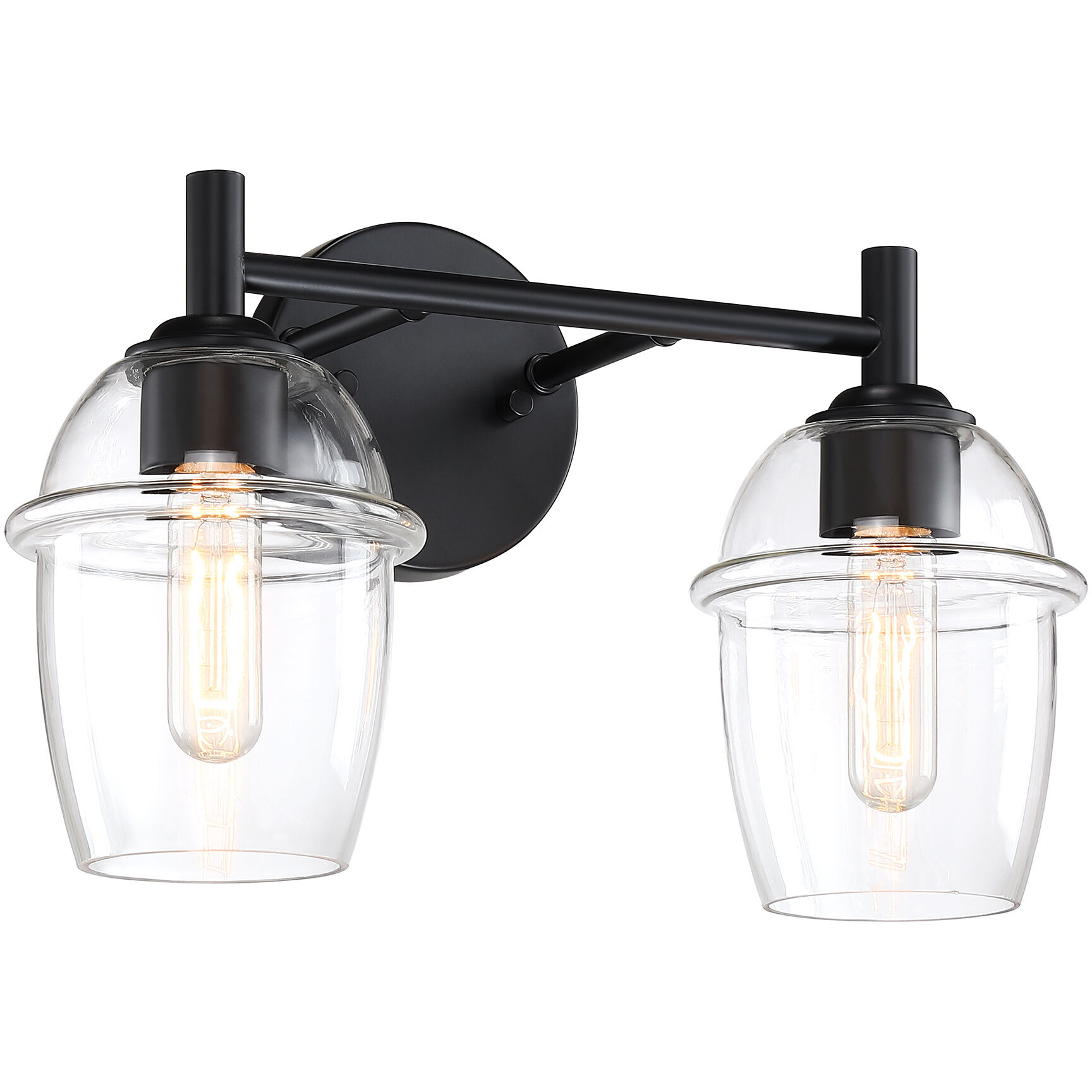 Summer Jazz 2 Light 16 inch Matte Black Vanity Light Wall Light