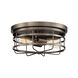 Anson 2 Light 13 inch Satin Copper Bronze Flushmount Ceiling Light