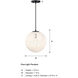 Circo 1 Light 12 inch Matte Black Pendant Ceiling Light