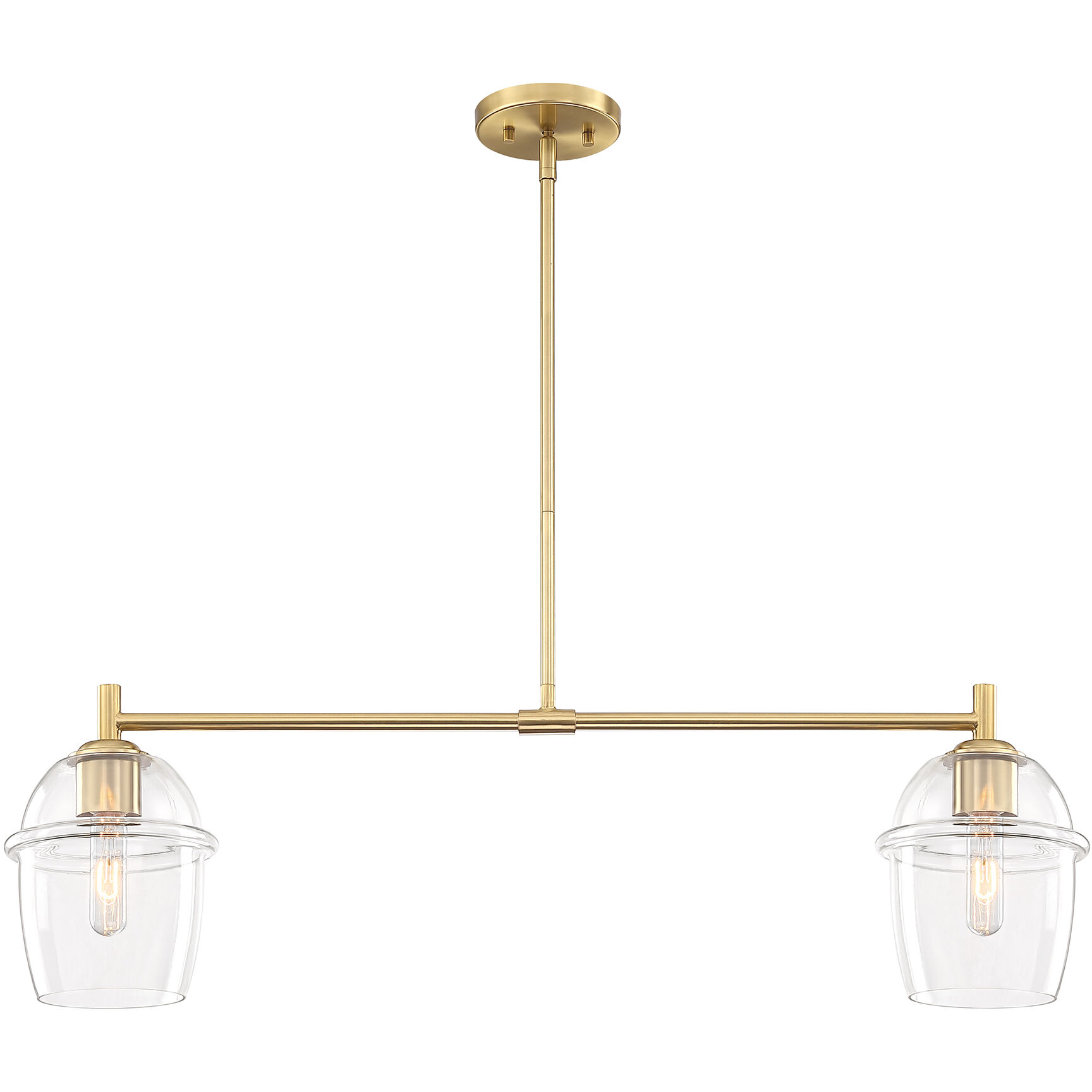 Summer Jazz 2 Light 36 inch Brushed Gold Island Pendant Ceiling Light