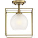 Cowen 1 Light 10 inch Brushed Gold Semi-Flush Ceiling Light