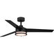 Cassini 52 inch Matte Black with Reversible Matte Black/Sepia Brown Blades DC Smart Fan