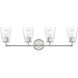 Ingo 4 Light 33.5 inch Polished Nickel Vanity Light Wall Light