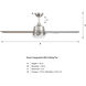 Astrea 52 inch Brushed Nickel with Reversible PSilver/Pearl Gray Blades Smart Color Fan