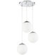 Kelvin 3 Light 17.75 inch Chrome Pendant Ceiling Light