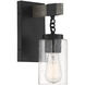 Fulton 1 Light 6 inch Matte Black Bath Bar Wall Light