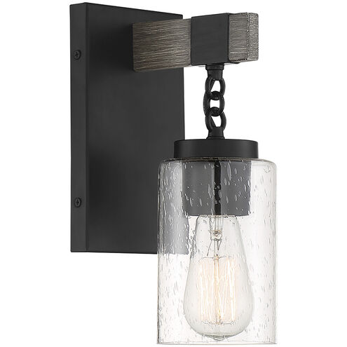 Fulton 1 Light 6 inch Matte Black Bath Bar Wall Light