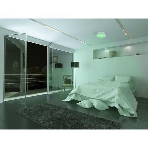 EnviroLite LED 16 inch Brushed Nickel Smart Flush Mount Ceiling Light