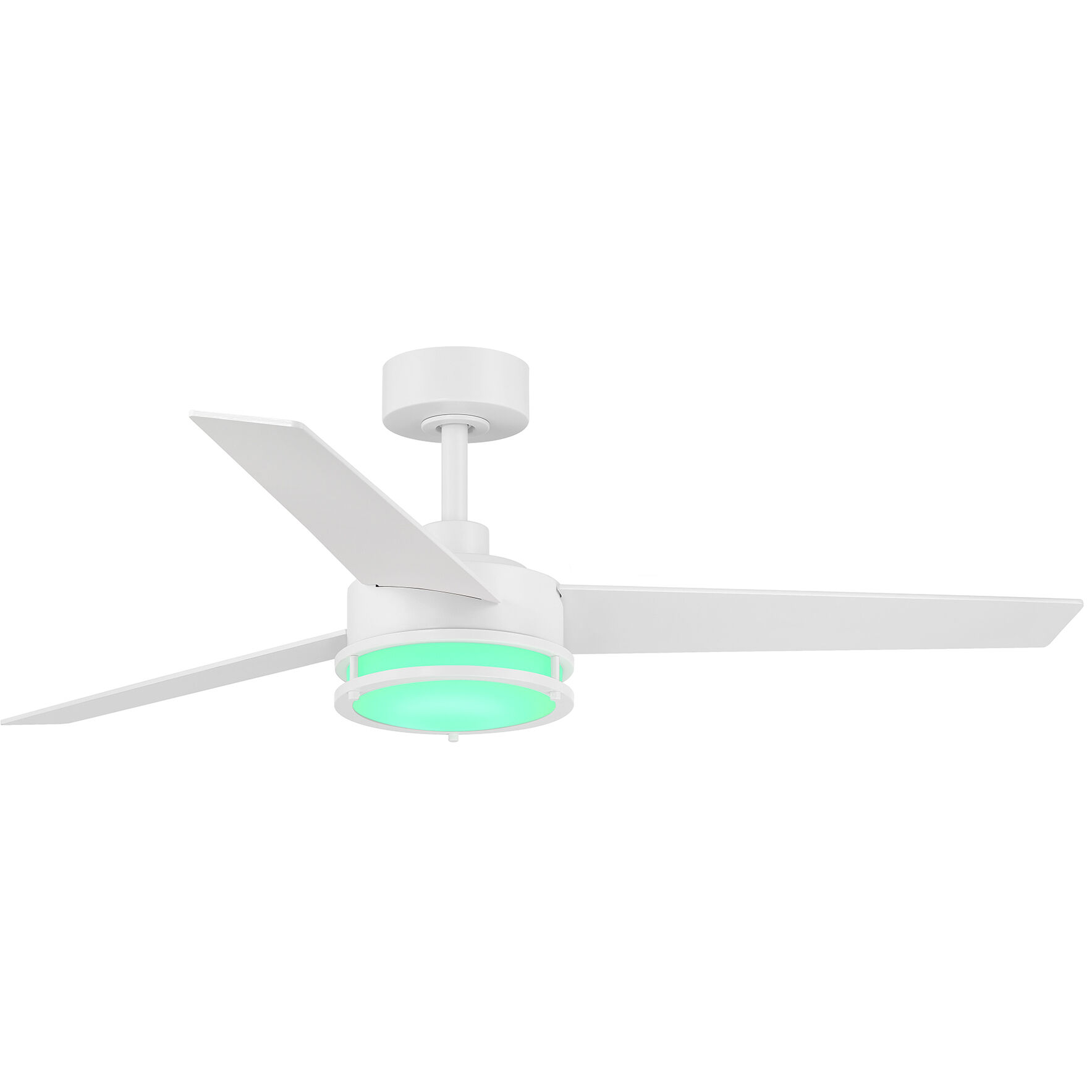 Cassini 52 inch Matte White with Reversible Matte White/Blonde Maple Blades DC Smart Fan