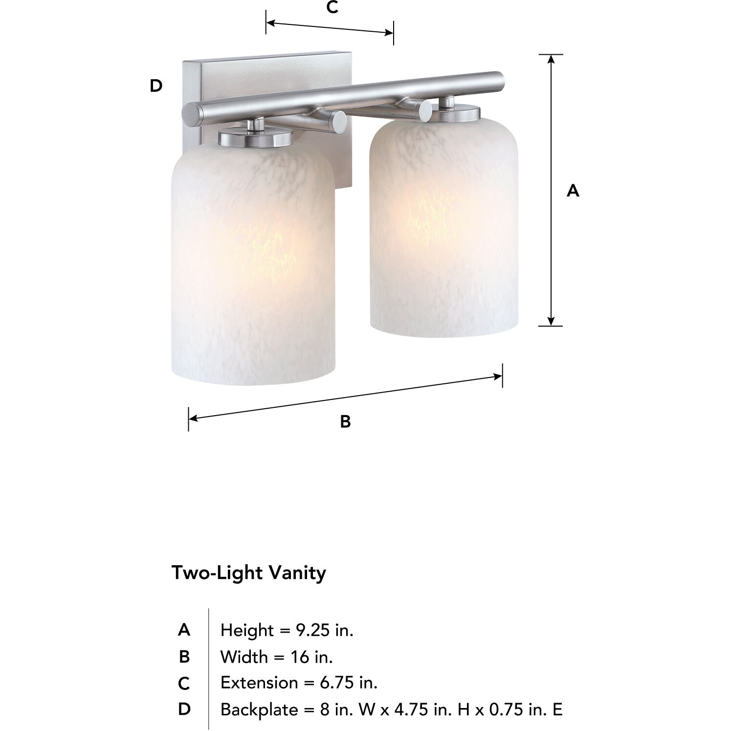 Bluestone Ridge LED 16 inch Brushed Nickel Vanity Wall Light