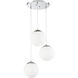 Kelvin 3 Light 17.75 inch Chrome Pendant Ceiling Light