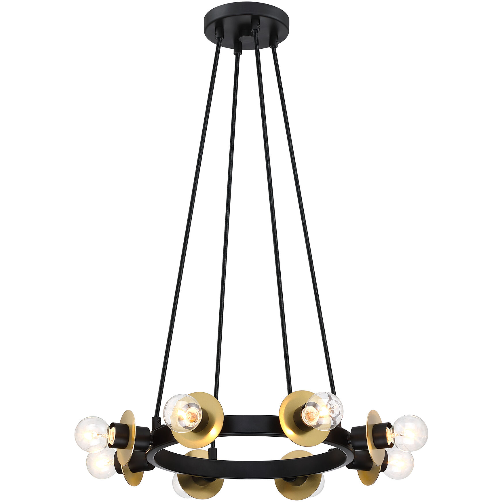 Harmoni 8 Light 16 inch Matte Black Semi Flush/Convertible Ceiling Light