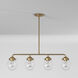Knoll 4 Light 33 inch Brushed Gold Island Pendant Ceiling Light