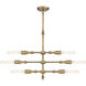 Louise 6 Light 28.5 inch Old Satin Brass Island Light Ceiling Light