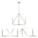 Uptown 6 Light 25 inch Satin Platinum Chandelier Ceiling Light
