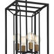 Within 4 Light 12 inch Matte Black Pendant Ceiling Light