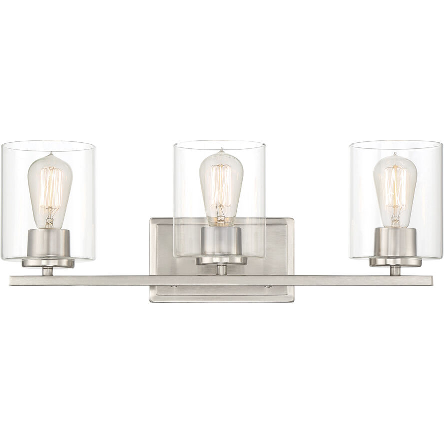 Liam 3 Light 23 inch Satin Platinum Bath Bar Wall Light