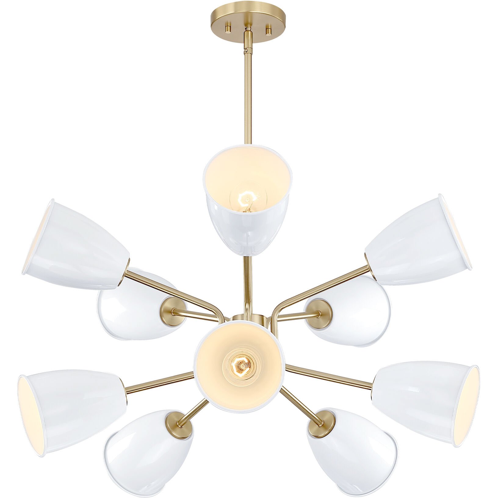 Biba 10 Light 28.5 inch Brushed Gold Chandelier Ceiling Light