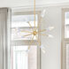 Star Dust 8 Light 28 inch Brushed Gold Chandelier Ceiling Light