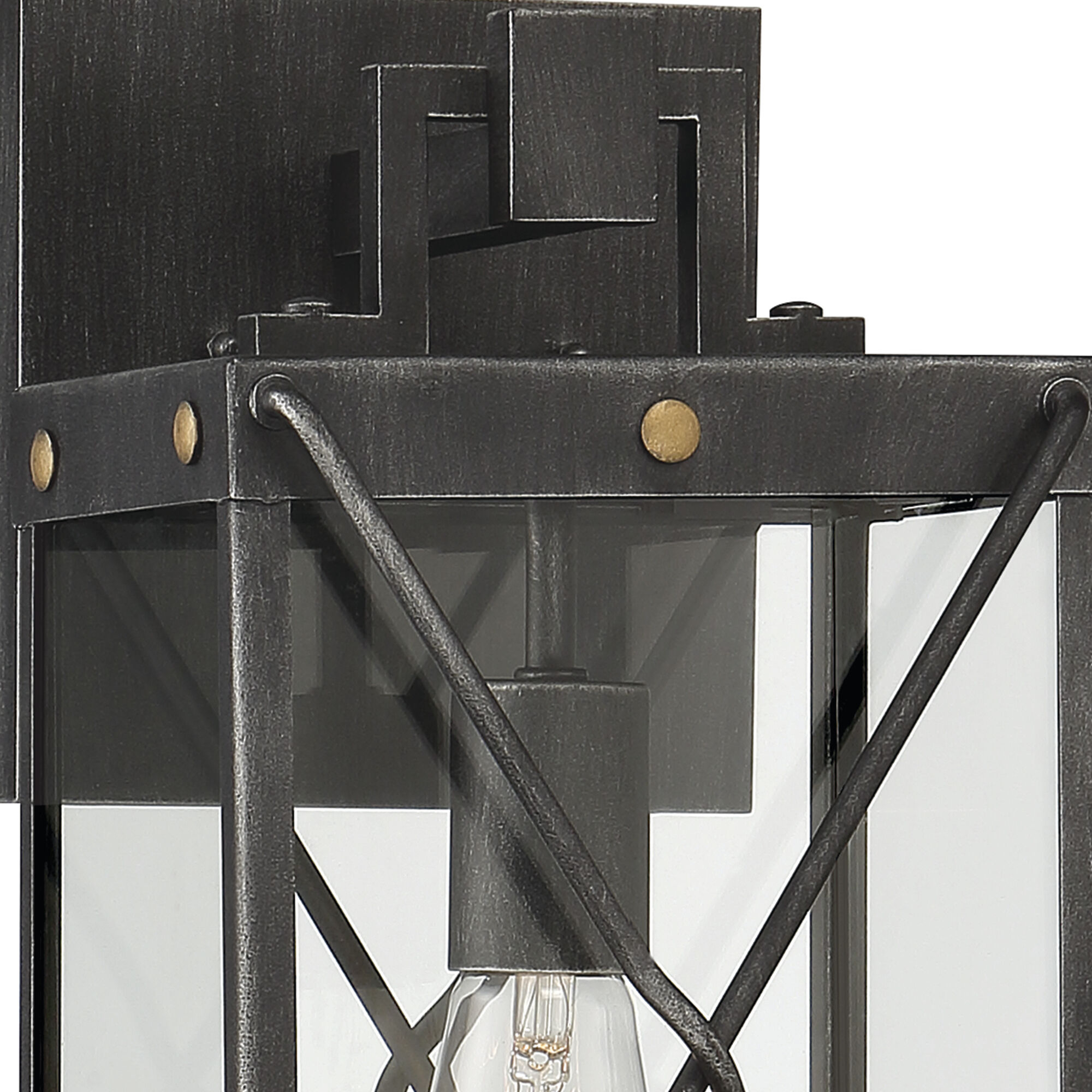 Shady Glen 1 Light 14 inch Weathered Pewter Outdoor Wall Lantern