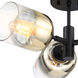 Gatsby 3 Light 20.5 inch Matte Black Semi Flush Mount Ceiling Light