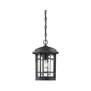 Barrister 1 Light 9 inch Weathered Pewter Outdoor Hanging Lantern