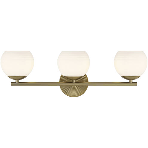 Moon Breeze 3 Light 25 inch Brushed Gold Vanity Light Wall Light