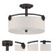 Gramercy Park 3 Light 16 inch Old English Bronze Semi-Flush Ceiling Light