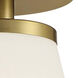 Palmyra 1 Light 7 inch Brushed Gold Semi-Flush Ceiling Light