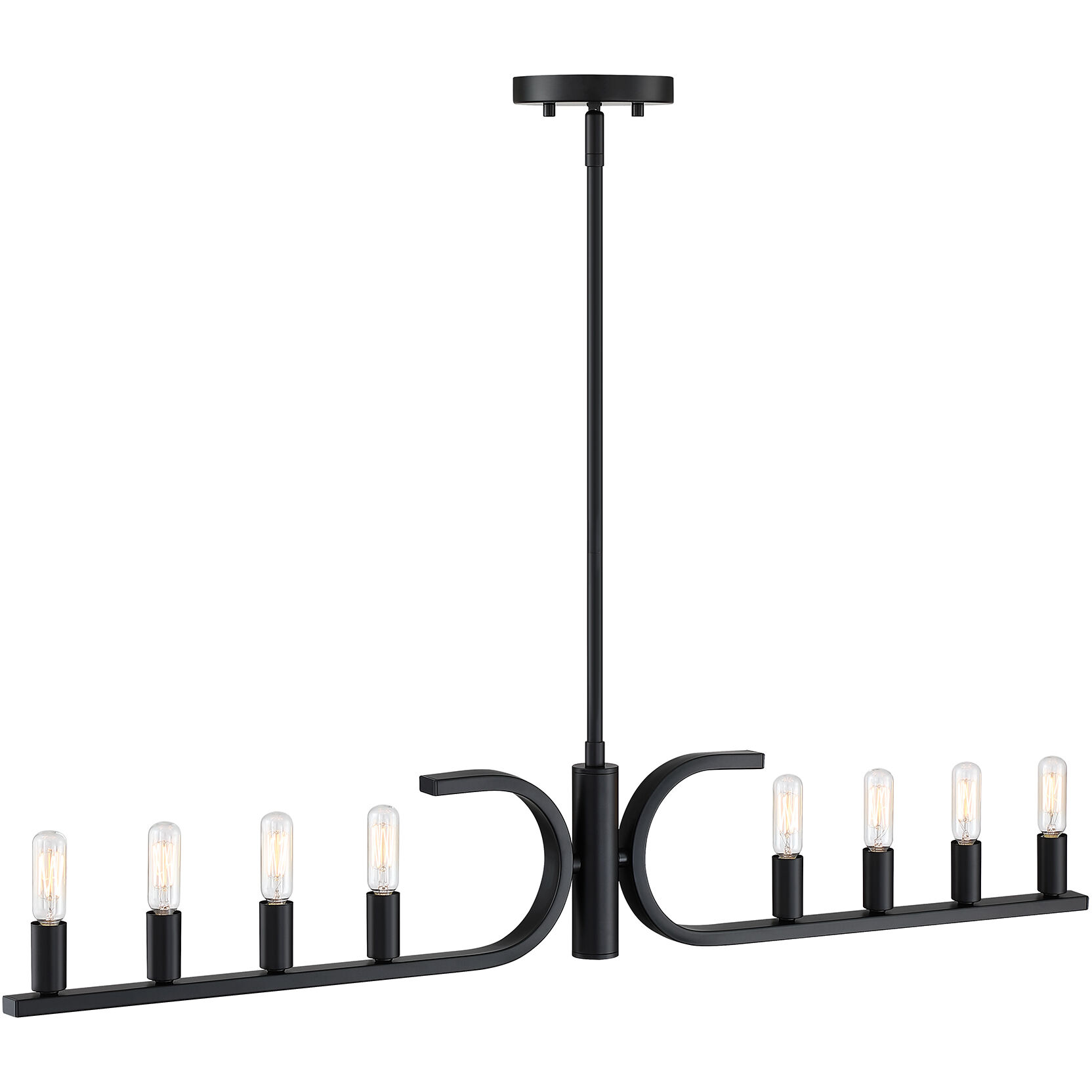 Skye 8 Light 39.5 inch Matte Black Island Pendant Ceiling Light