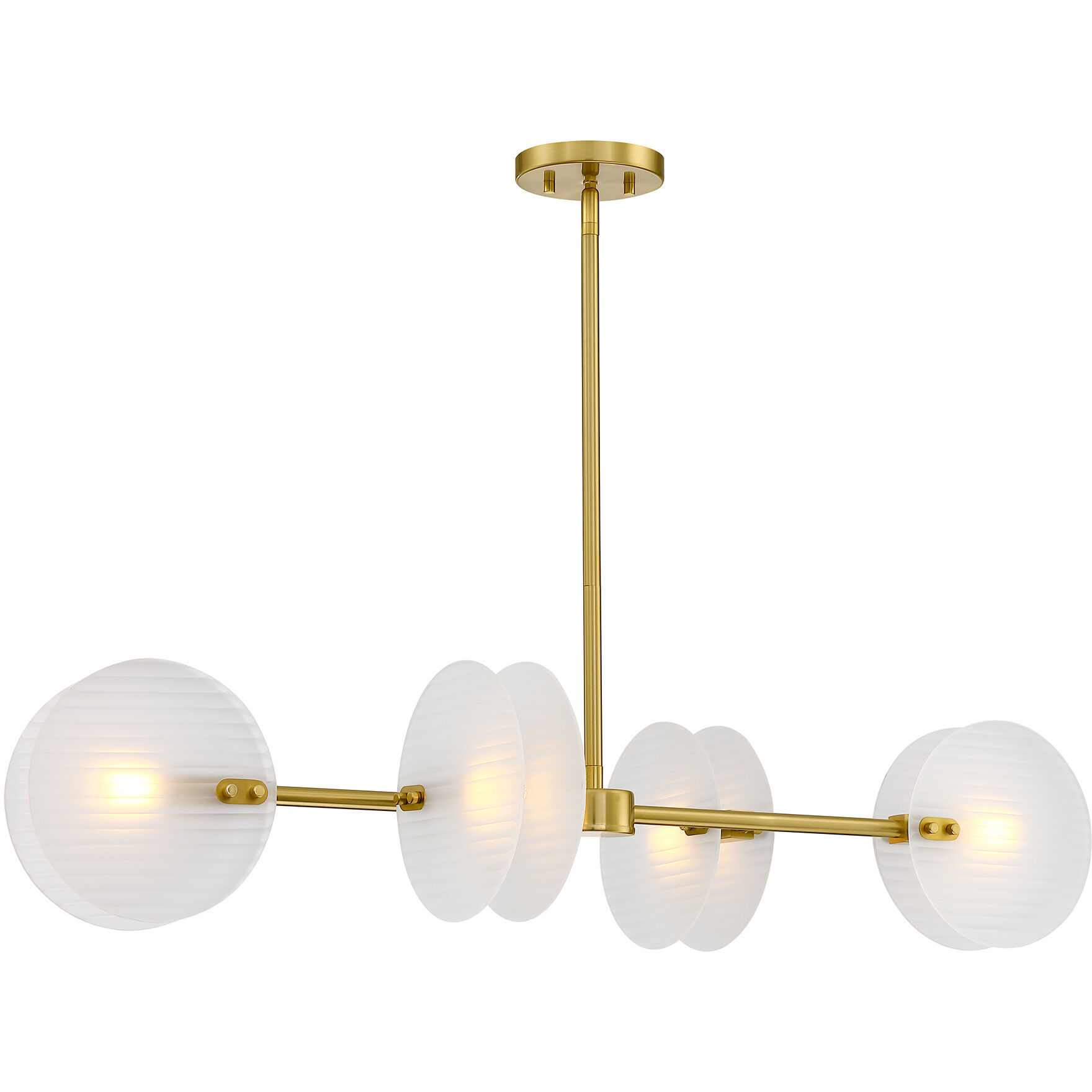 Sky Fall 4 Light 40 inch Brushed Gold Island Pendant Ceiling Light