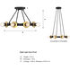 Harmoni 8 Light 16 inch Matte Black Semi Flush/Convertible Ceiling Light