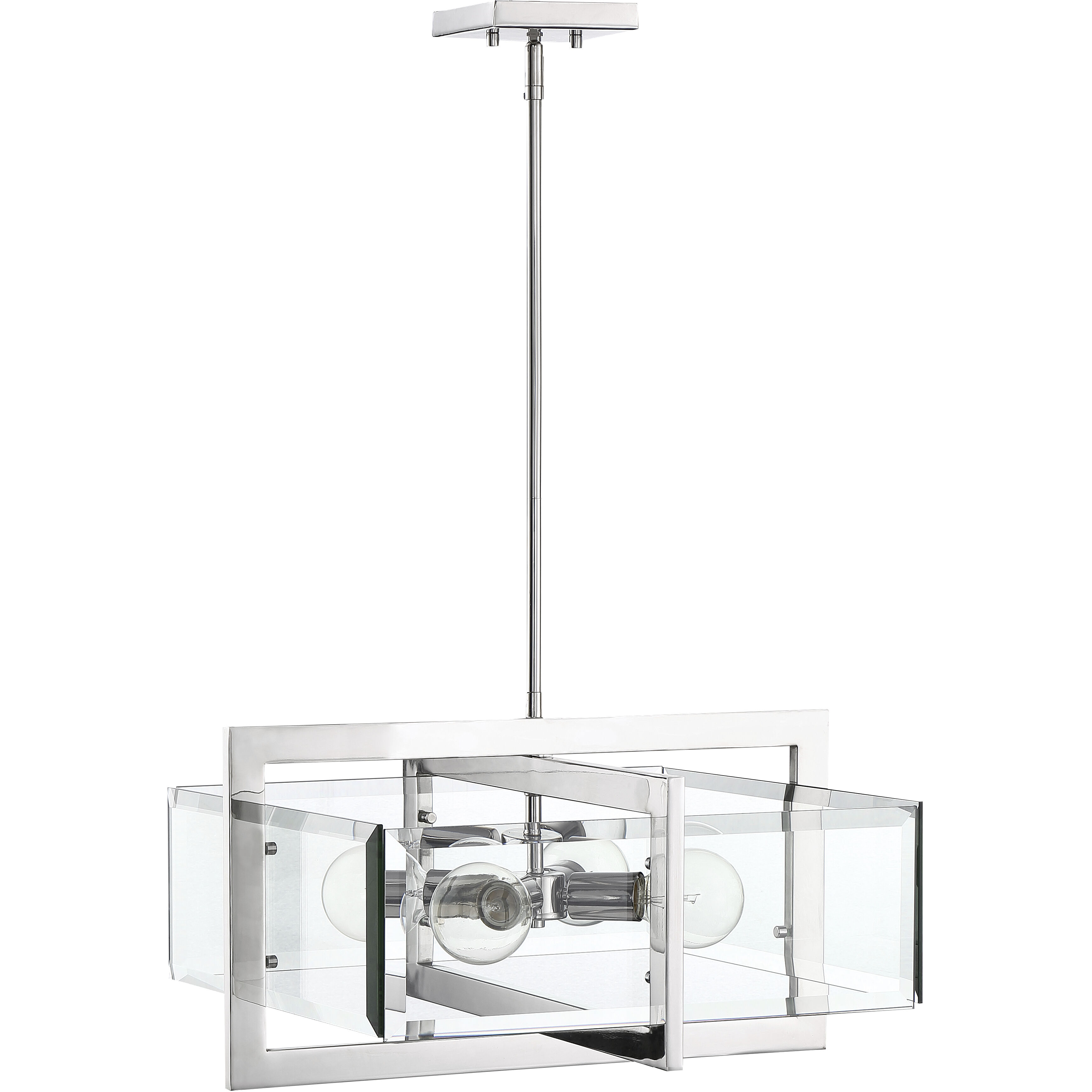 Ethan 4 Light 20.75 inch Polished Nickel Pendant Ceiling Light