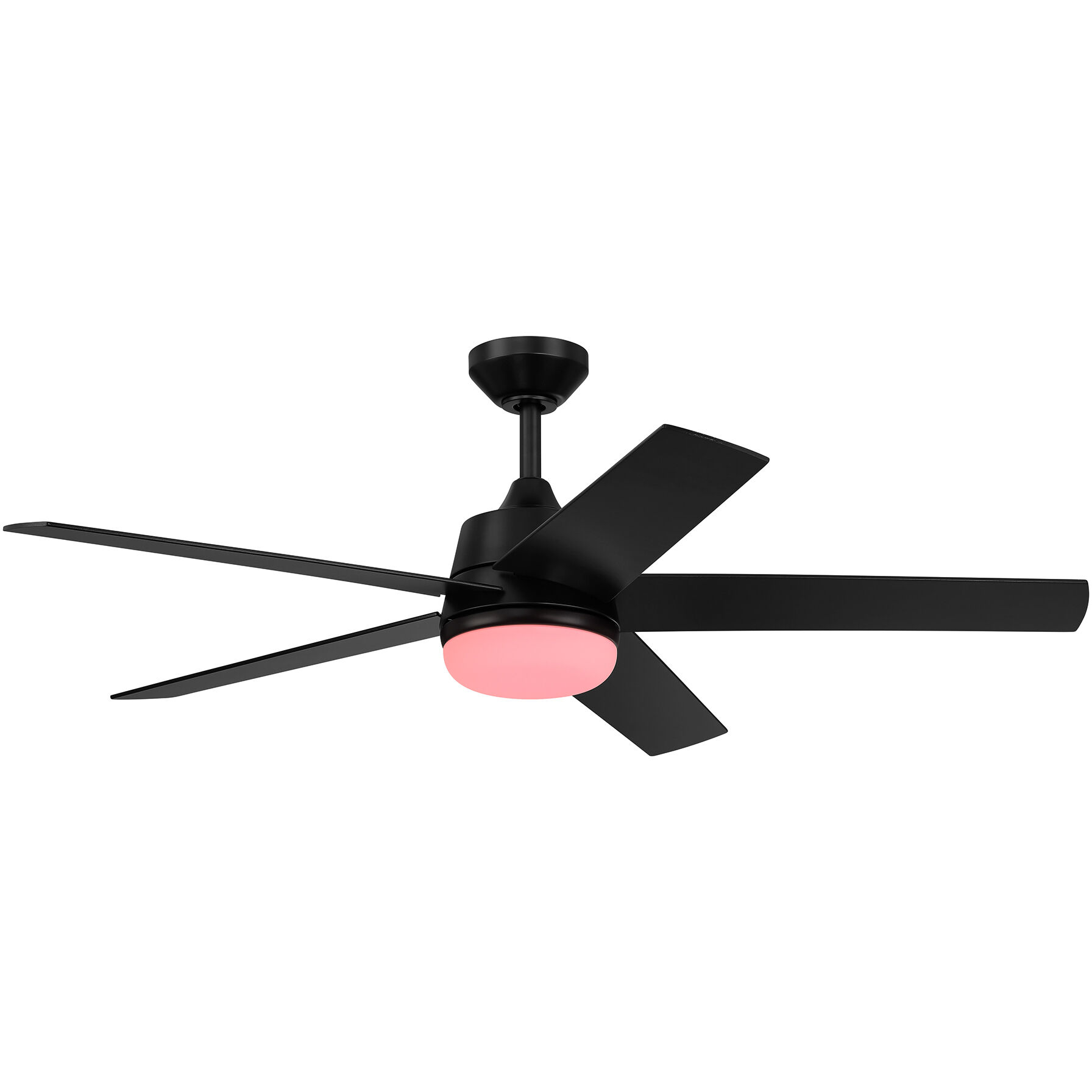 Astrea 52 inch Matte Black with Reversible Matte Black/Sepia Brown Blades Smart Color Fan