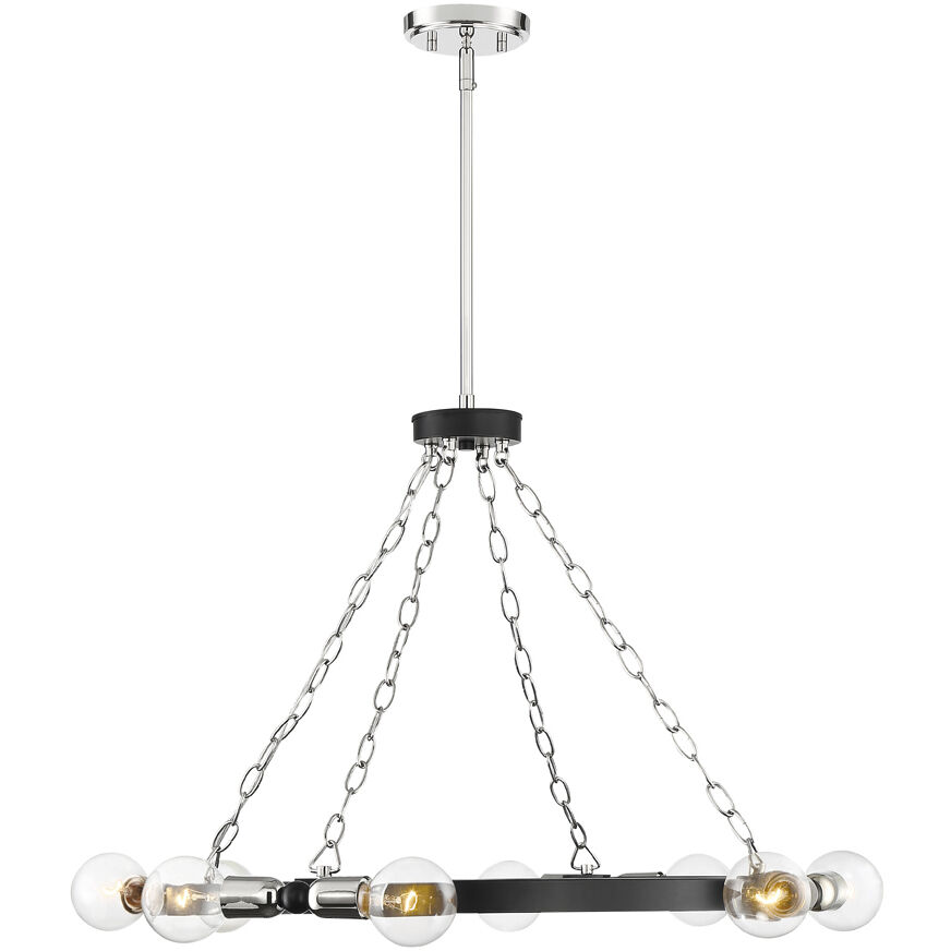 Huxton 8 Light 29.75 inch Black Chandelier Ceiling Light