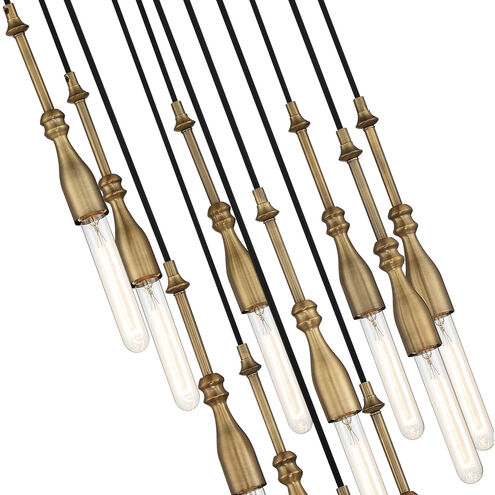 Louise 11 Light 15 inch Old Satin Brass Chandelier Ceiling Light