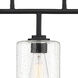 Logan 3 Light 32 inch Matte Black Island Pendant Ceiling Light
