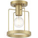 Tafo 1 Light 7 inch Golden Mist Semi-Flush Ceiling Light