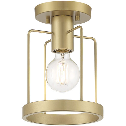 Tafo 1 Light 7 inch Golden Mist Semi-Flush Ceiling Light