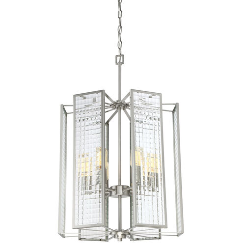 Pivot 6 Light 18 inch Satin Platinum Foyer Light Ceiling Light