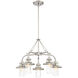 Dover 5 Light 26 inch Satin Platinum Chandelier Ceiling Light